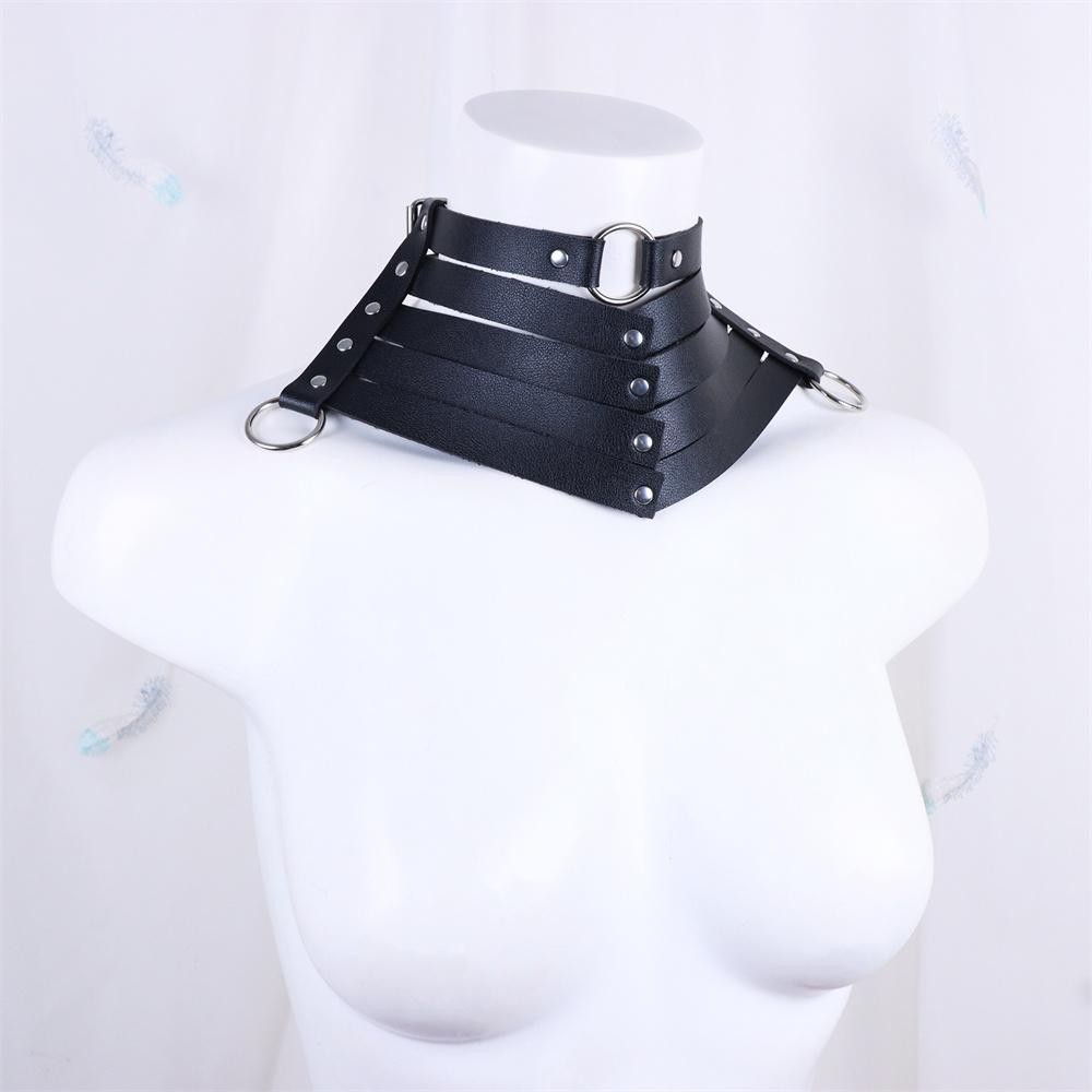 Black Gothic Punk Leather Choker Necklace Rivet Collar Beautiful Jewelry Gift