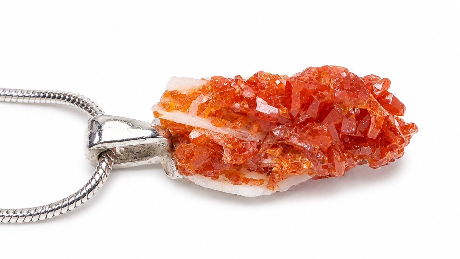 Pendant Crystal Cluster vanadinite Raw Unisex GEMSTONE