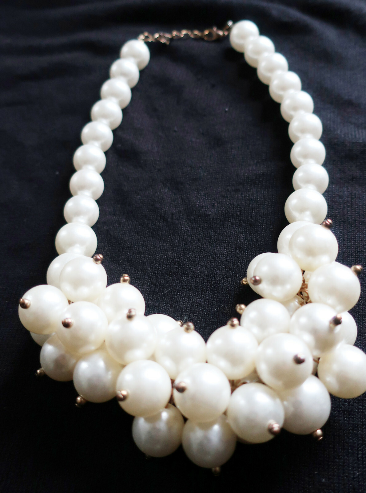 Chunky ARTIFICIAL PEARL Statement Necklace, 46 cm / 18″ long New