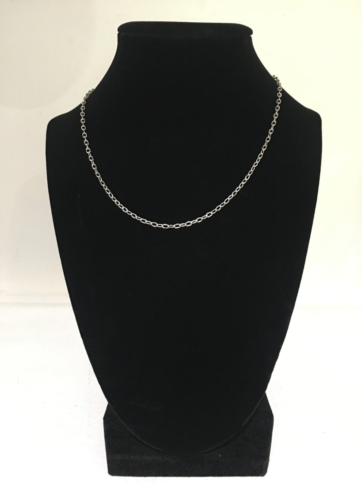 New Stainless Steel Cable Necklace. 18 inch Vintage 2.2 MM Choker Chain Jewelry