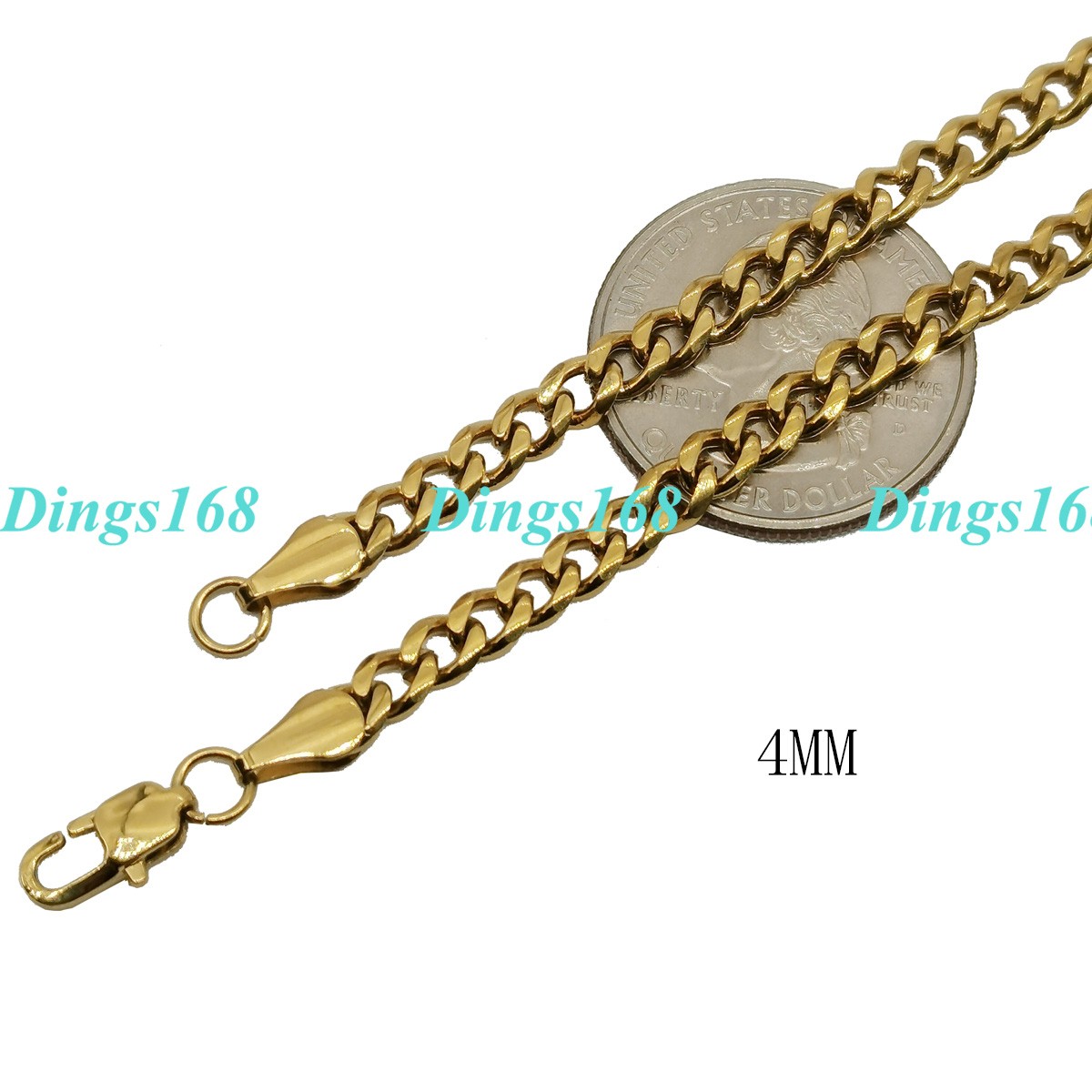 Genuine 18K Yellow Gold Plated GP Italian 16-32″ Miami Cuban Chain Necklace G062