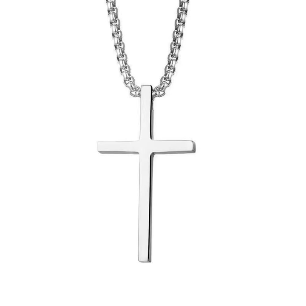Men’s Women Simple Necklace for Women Men Cross Pendant Chains Fashion Jewelry