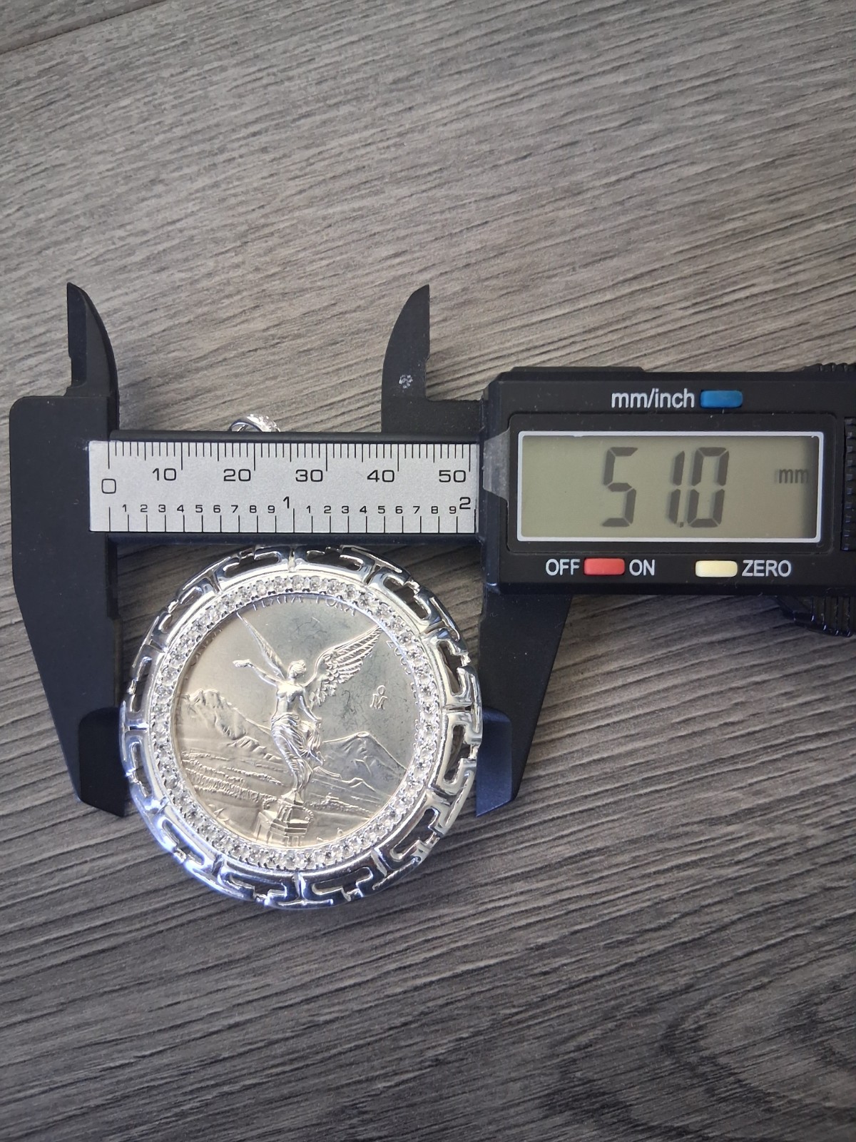 Bizel de plata 925 mexicano para moneda de 1 OZ de 40mm plata real “solo bizel”
