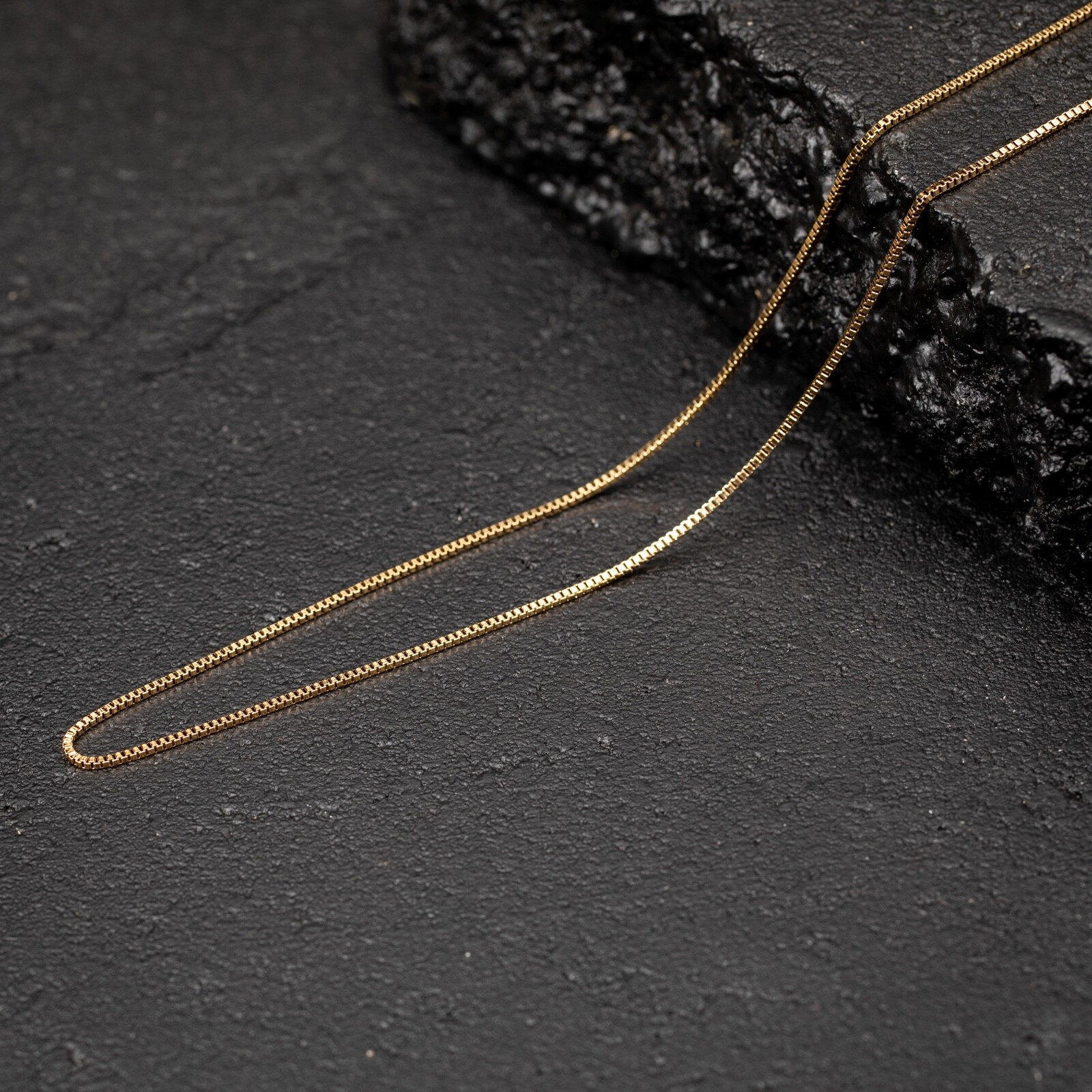 Yellow Gold PlatedStainless Steel 1.5mm 16,18,20 Inch Women’s Box Chain Necklace