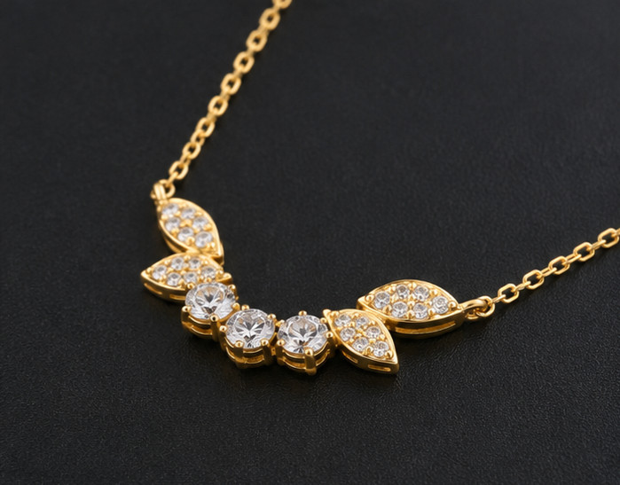 1.20Ct Round Cut Simulated Diamond Women’s Amulet Pendant 14K Yellow Gold Plated