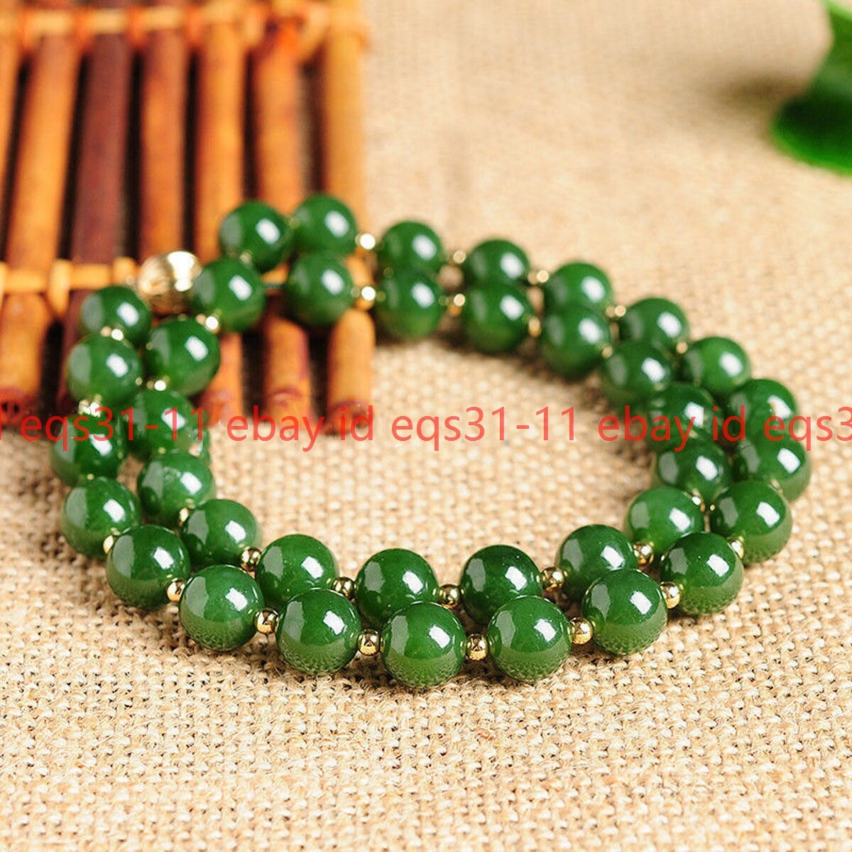 Beautiful Natural 8mm Green Jade Round Gemstone Beads Necklaces 16-36inches AAA