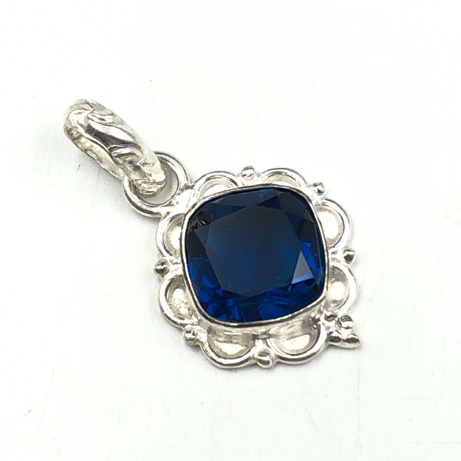 Anniversary Gift For Her London Blue Topaz Pendant Sterling Silver Jewelry 1.5″