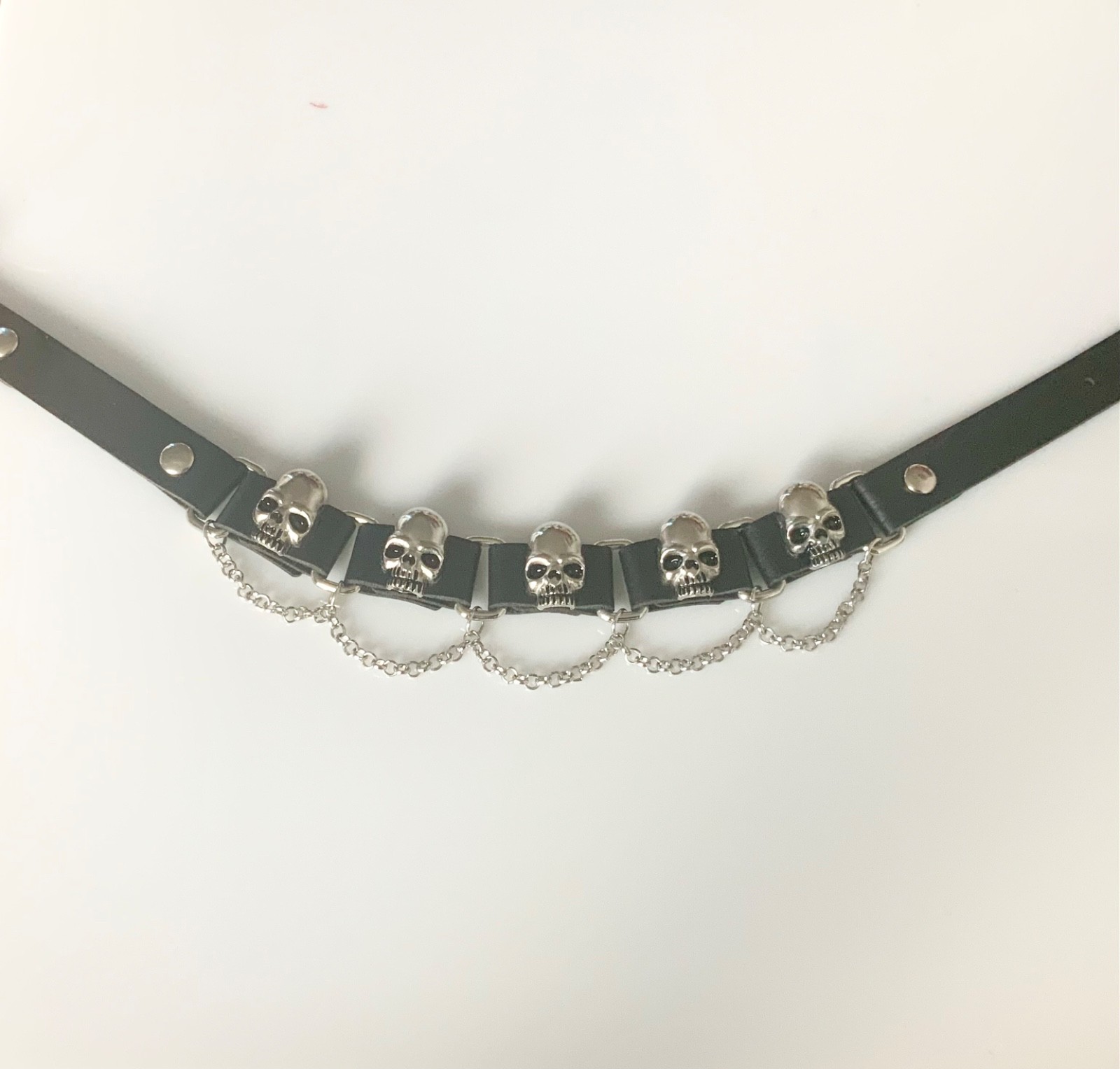 skull Chain Choker Necklace Jewelry Goth Punk Men’s Women’s
