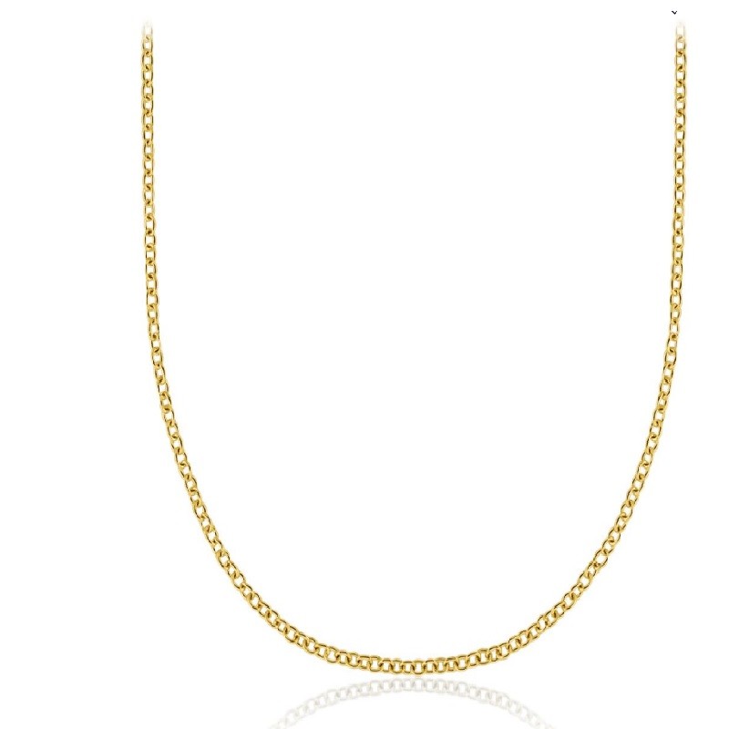 Men&Women’s 18K Yellow Gold Filled 1.2mm Thin 18″ Curb Link Chain Necklace Z819G