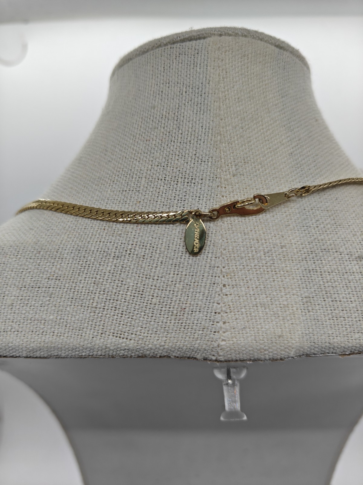 Vintage Ambassador Gold Tone Chain Herringbone Minimalist