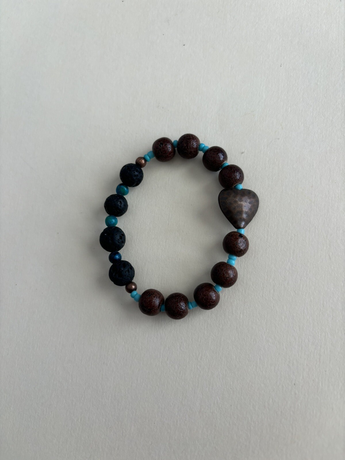 Lot of 10 Young Living Lava Rock Bead Bracelet Multi Color Precious Gemstone