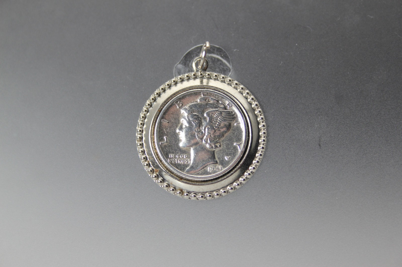 1943 Liberty Dime w Sterling Silver Bezel Pendant 4.1 Grams (PEN10376)