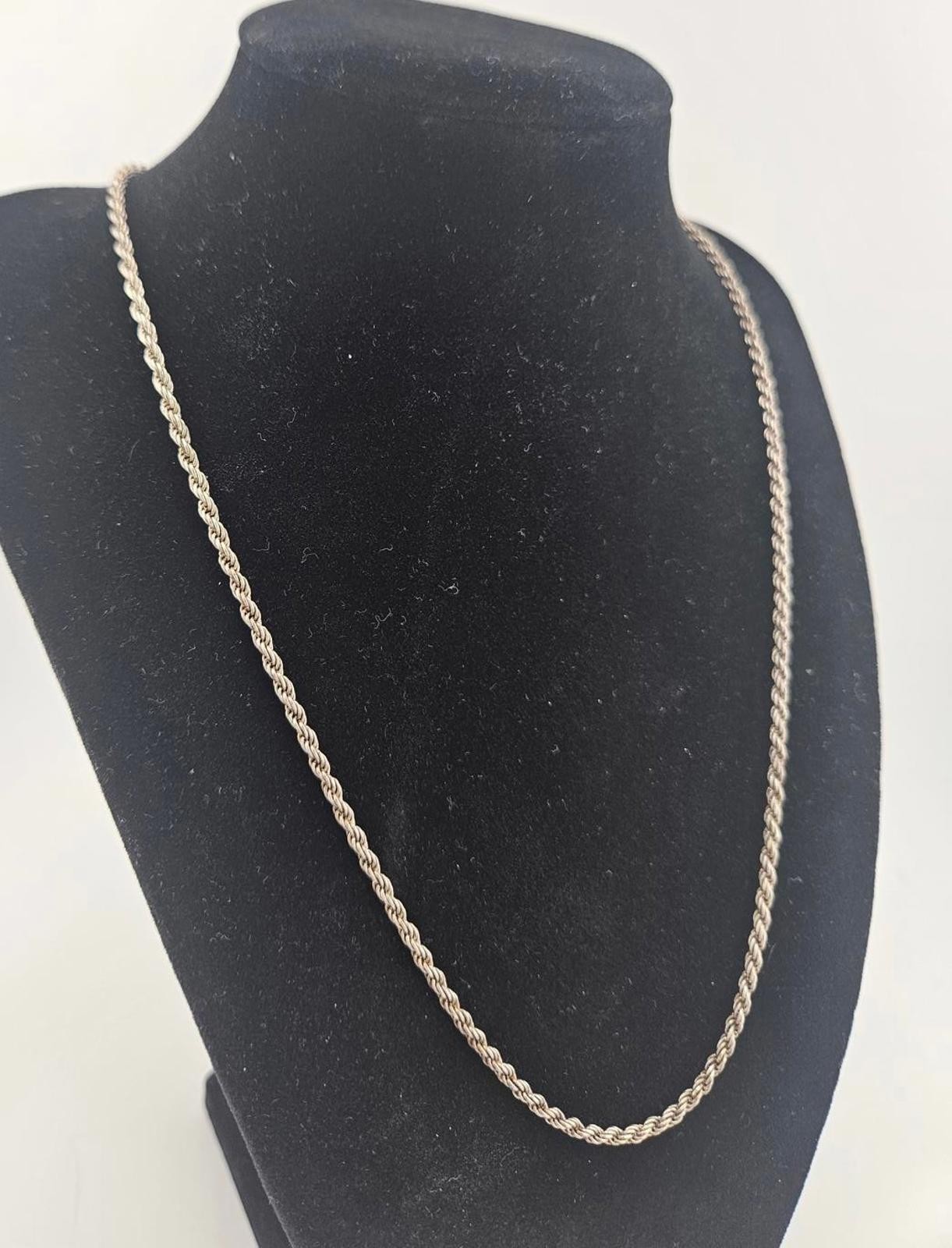 18in Sterling Silver 2.2mm Rope Necklace Chain
