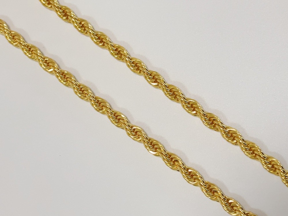18K Yellow Gold Diamond Cut Rope Chain 8mm NecKlace Mens Womens 26″