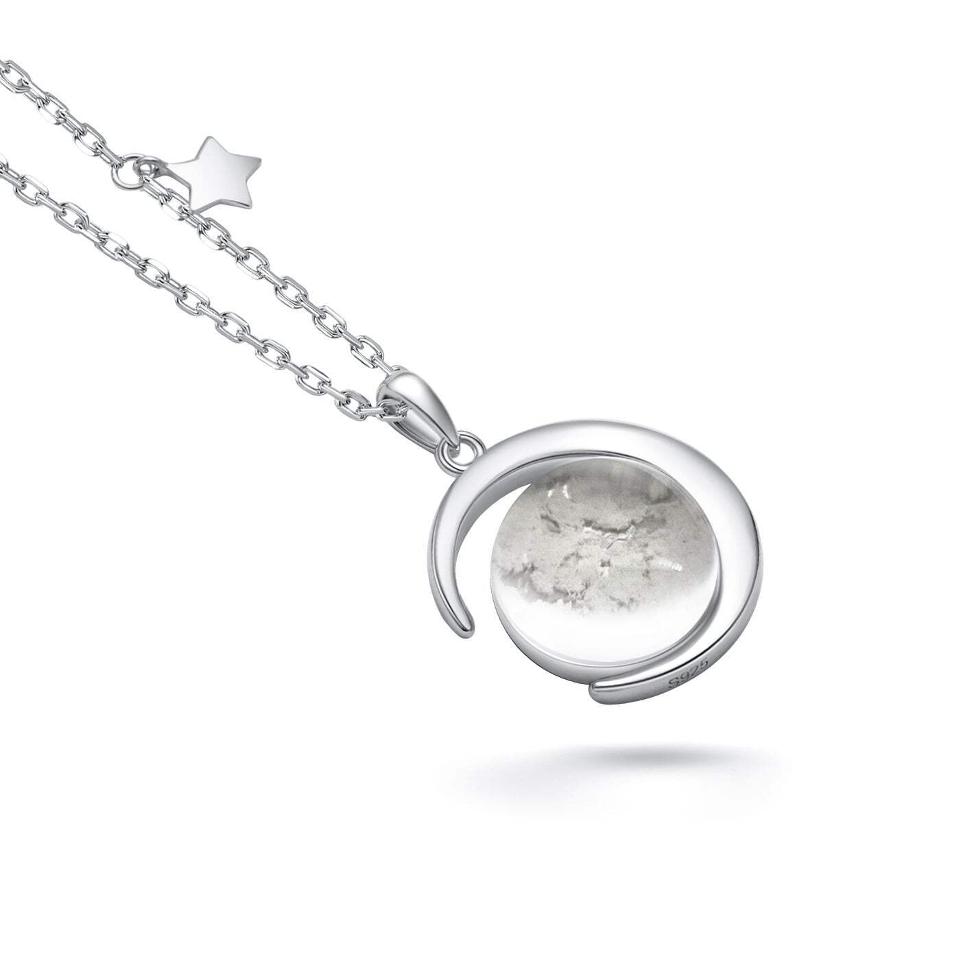 Real Moon Dust Meteorite Necklace, With a Sample from Lunar Meteorite NWA 5000
