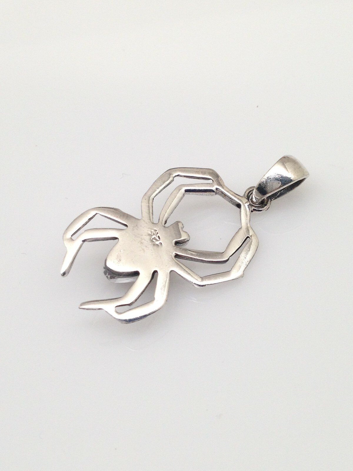 925 Sterling Silver Black Onyx Spider Pendant for necklace 22mm(0.87″)/31mm