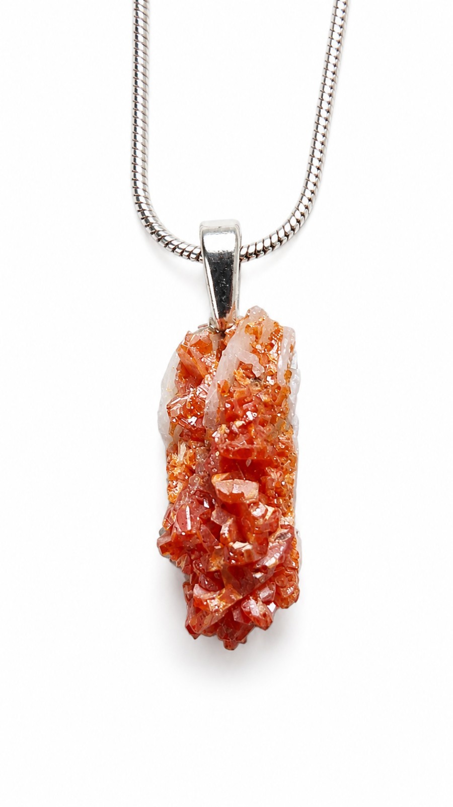 Pendant Crystal Cluster vanadinite Raw Unisex GEMSTONE