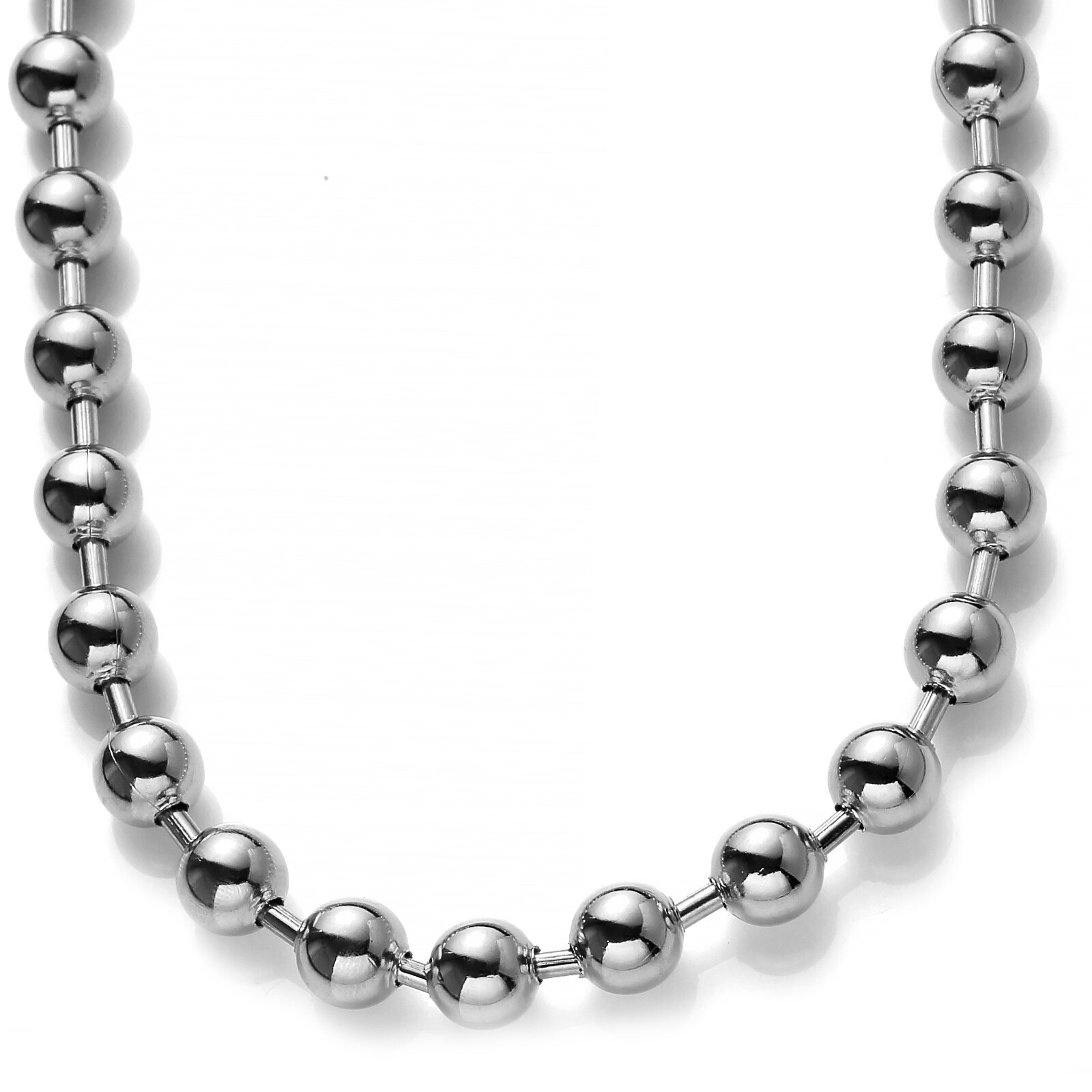 8/10/12mm Punk Cool Stainless Steel Ball Chain Necklace Choker Jewelry for Men
