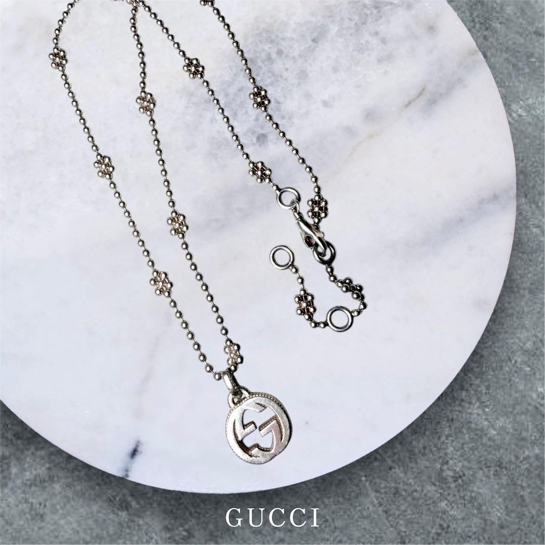 Excellent GUCCI Interlocking G Motif Necklace