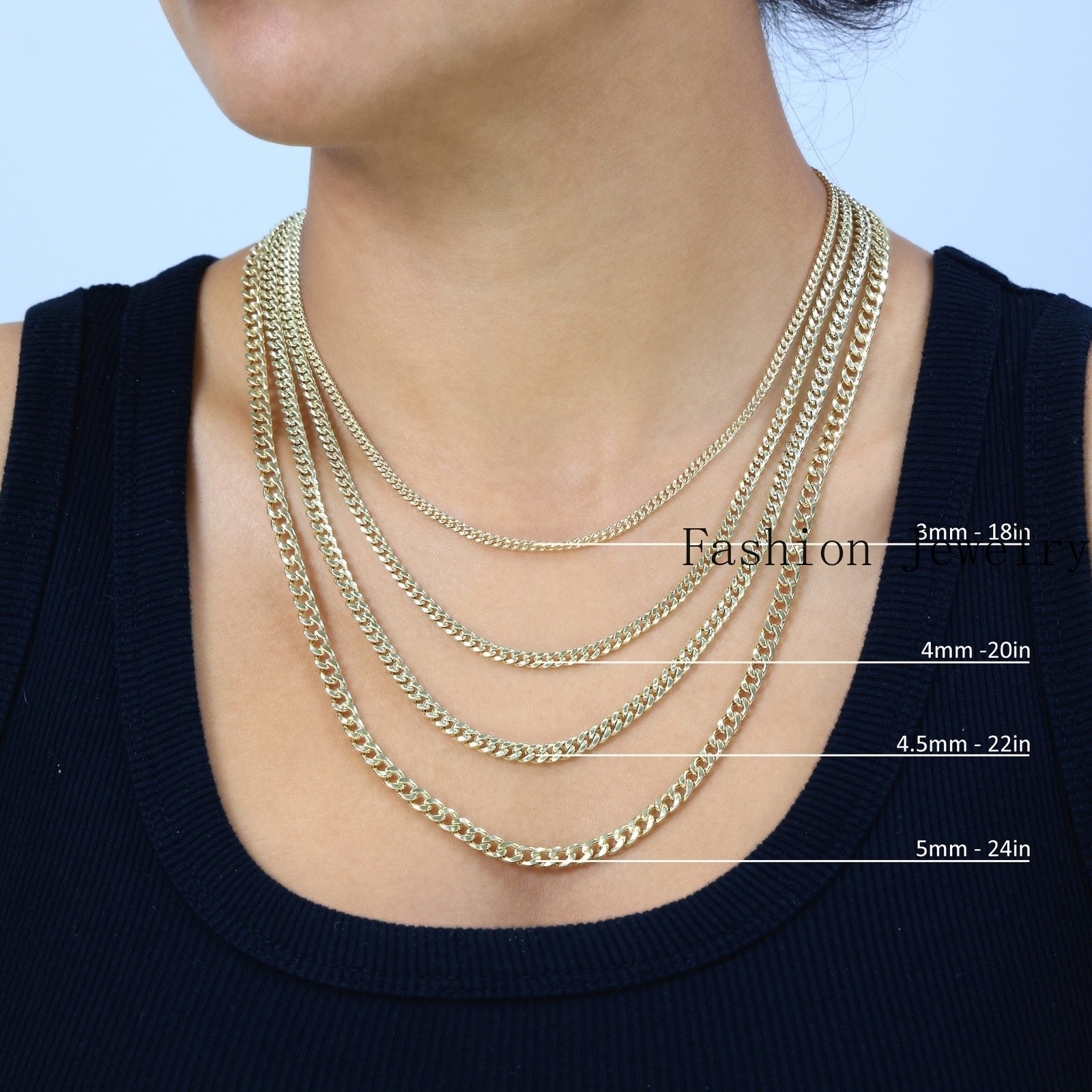 10K Yellow Gold 3mm- 13mm Miami Cuban Link Chain Necklace Mens Womens 16″- 30″