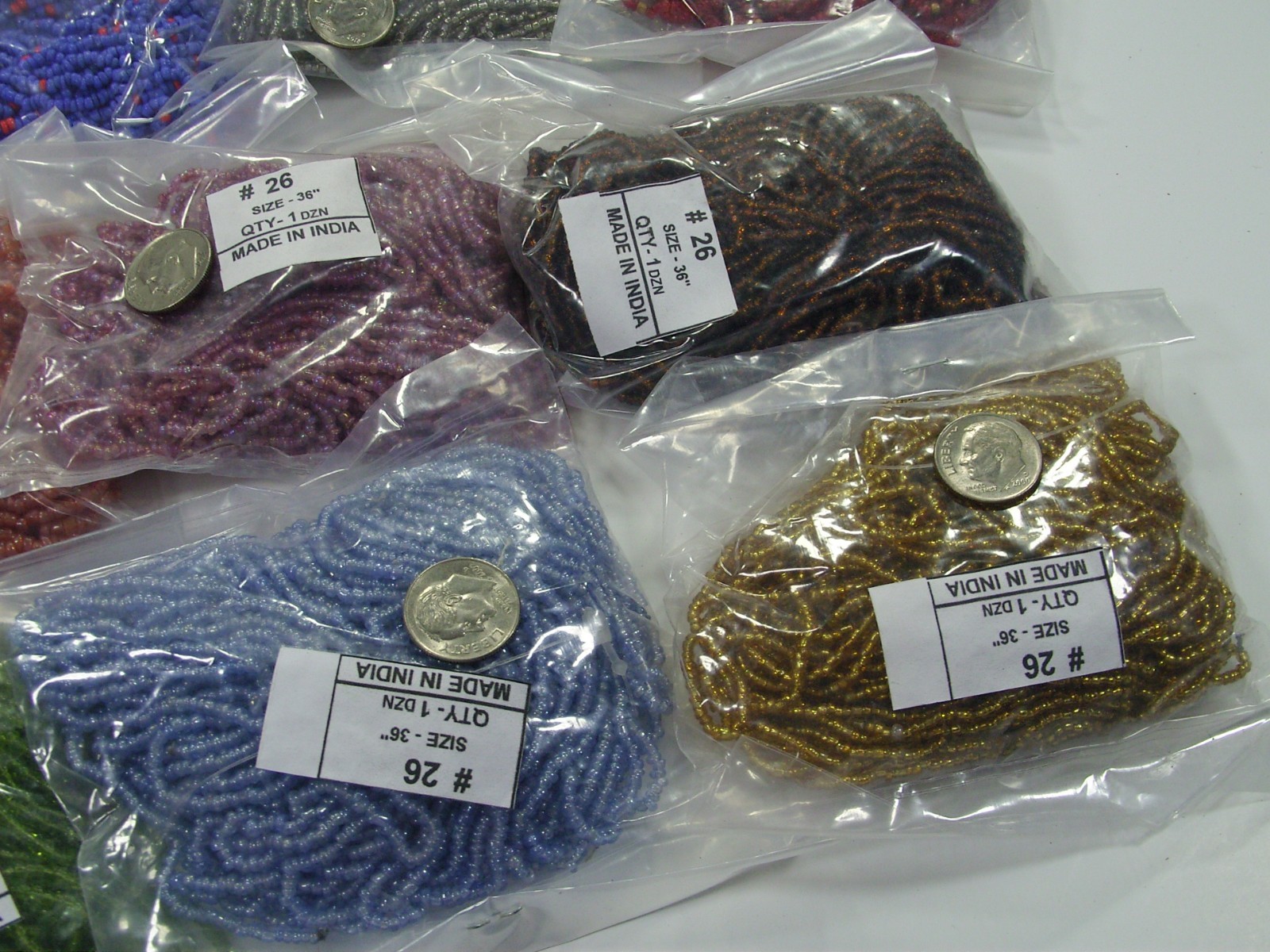 100 Strands 36″ Glass Seed Bead Necklaces Wholesale Bulk Lot Clearance (NP-43E)