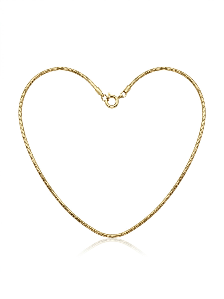 18kt Yellow Gold Plated Snake Chain Necklace 18 inch for women