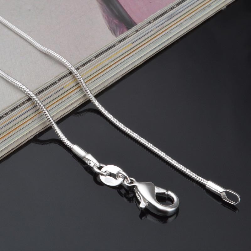 925 Sterling Silver Snake Chain Necklace High Quality For Men Women Pendant Link