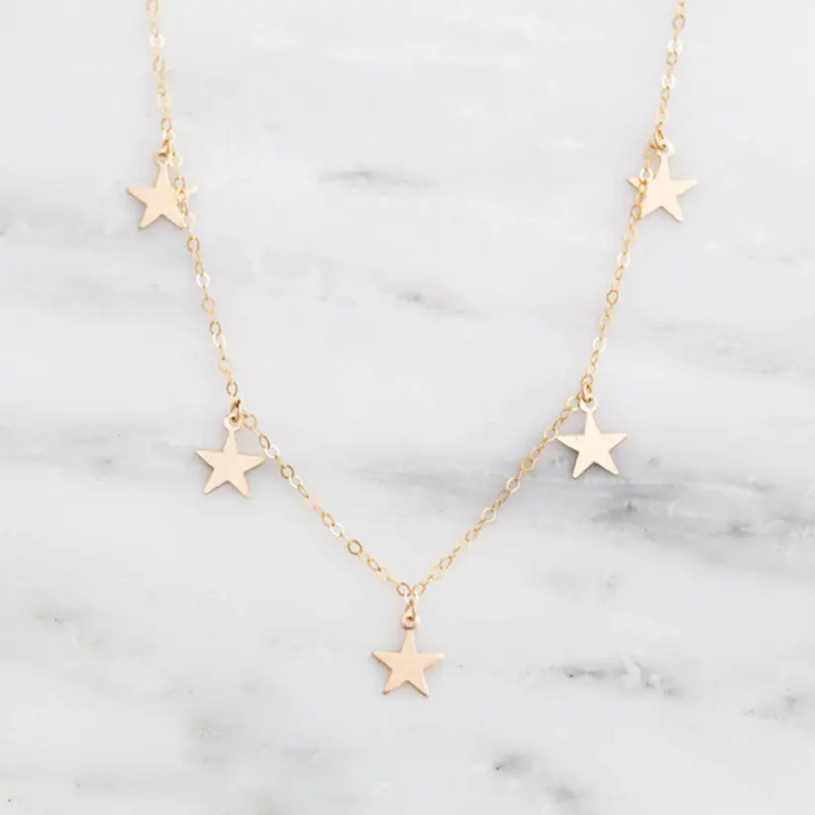 Women’s Chocker Necklace 18k Gold Filled Stainless Steel Star Chocker #4