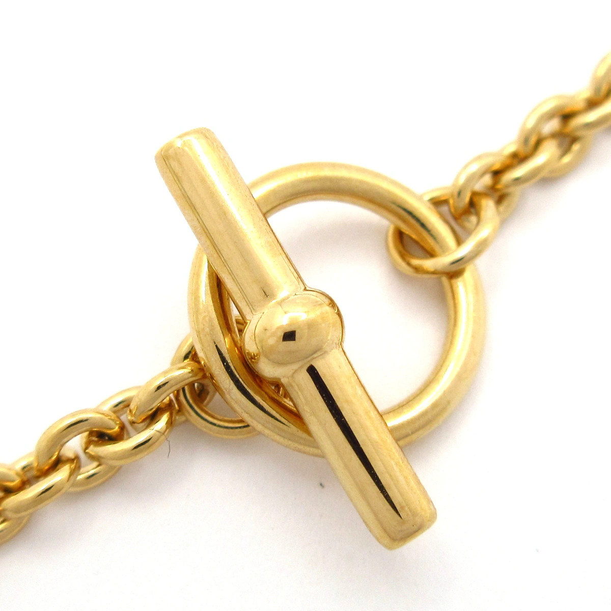 HERMES Médaille Cadre PM Gold Hardware None Necklace