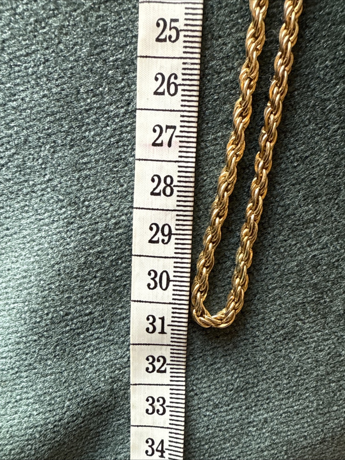 Gold Plated Rope Chain 60cm Necklace