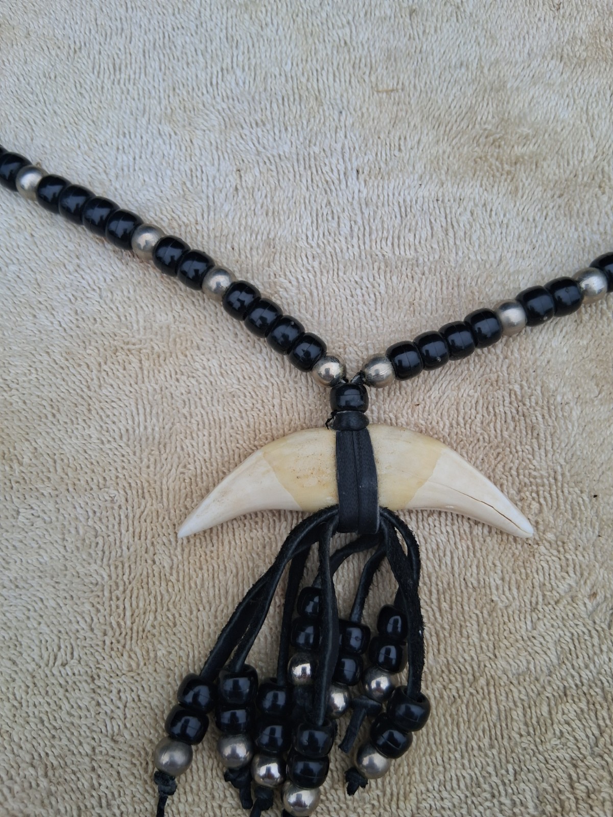 Real Black Bear Tooth Necklace