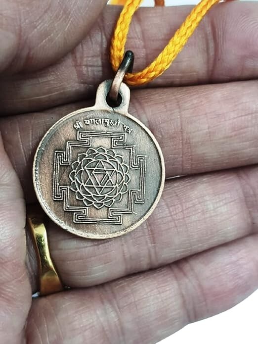 Shri Baglamukhi Yantra Locket | Pendant In Pure Copper For Unisex Adult 6 Grams