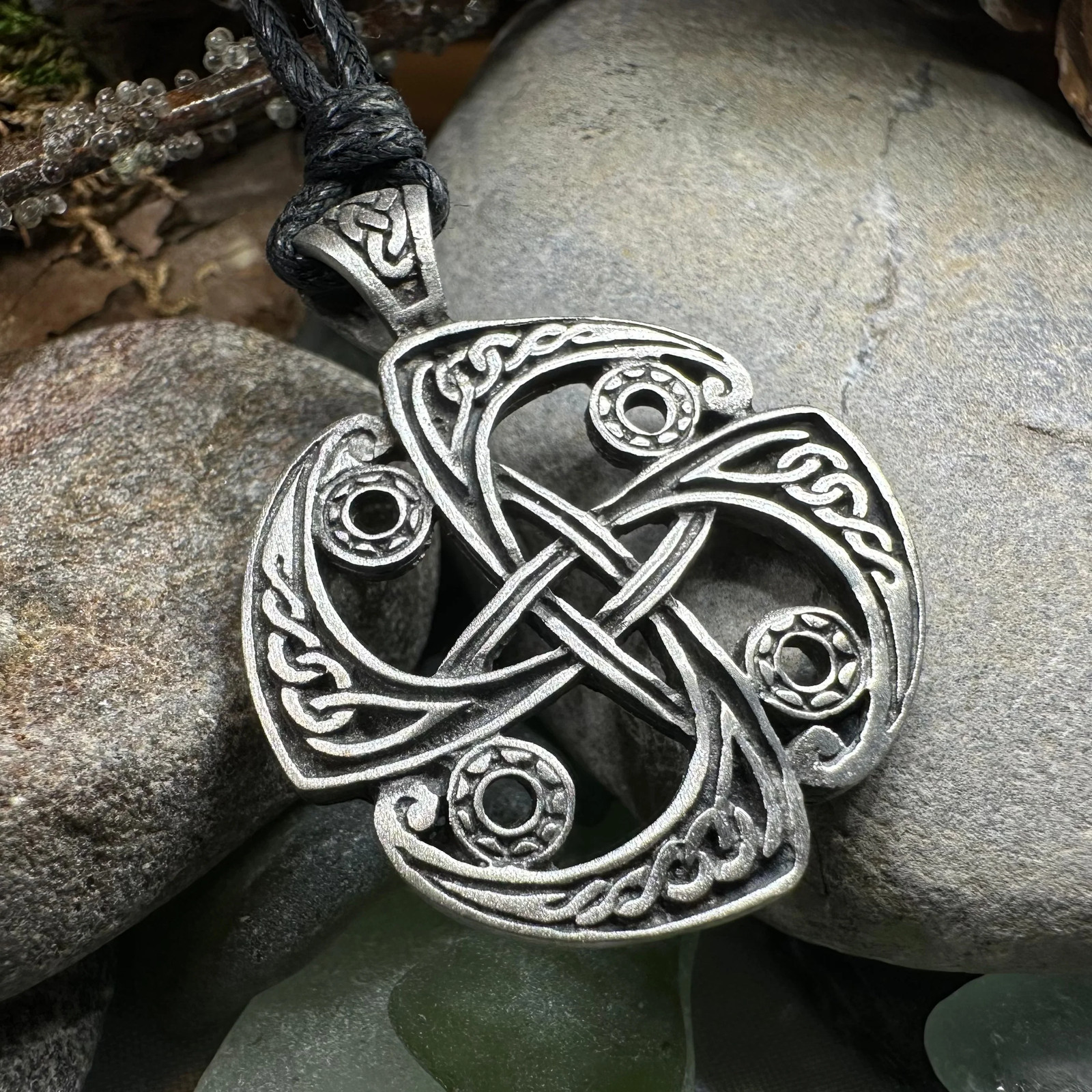 Pewter Celtic Necklace Mens Boys LARP Irish Scottish Pendant