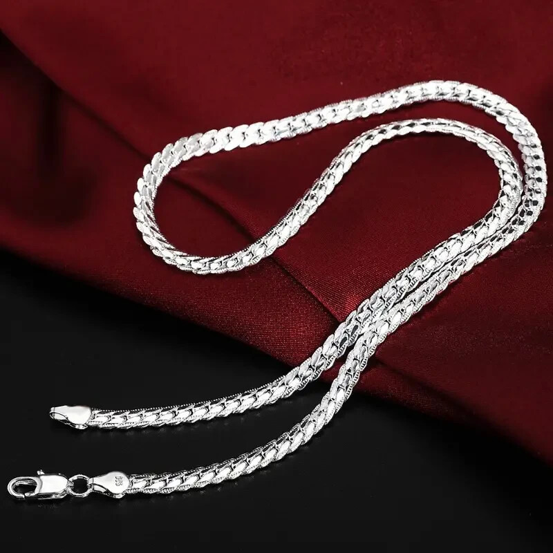 1pc 50cm20inches 925 Sterling Silvery Luxury Brand Design Noble Necklace Chain