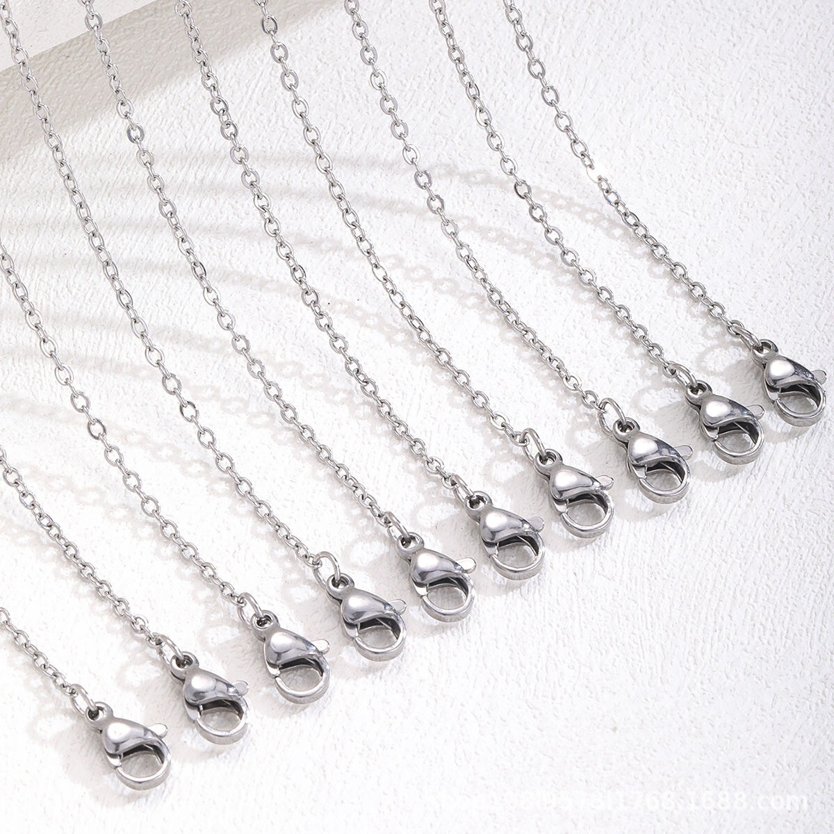 2Pcs Silver/Gold Stainless Steel 2mm Width O-Link Necklace Fashion Jewelry Chain