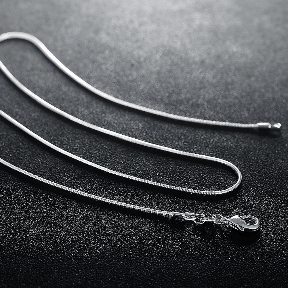 10pcs 925 sterling silver fine 1MM snake chain necklace for women…