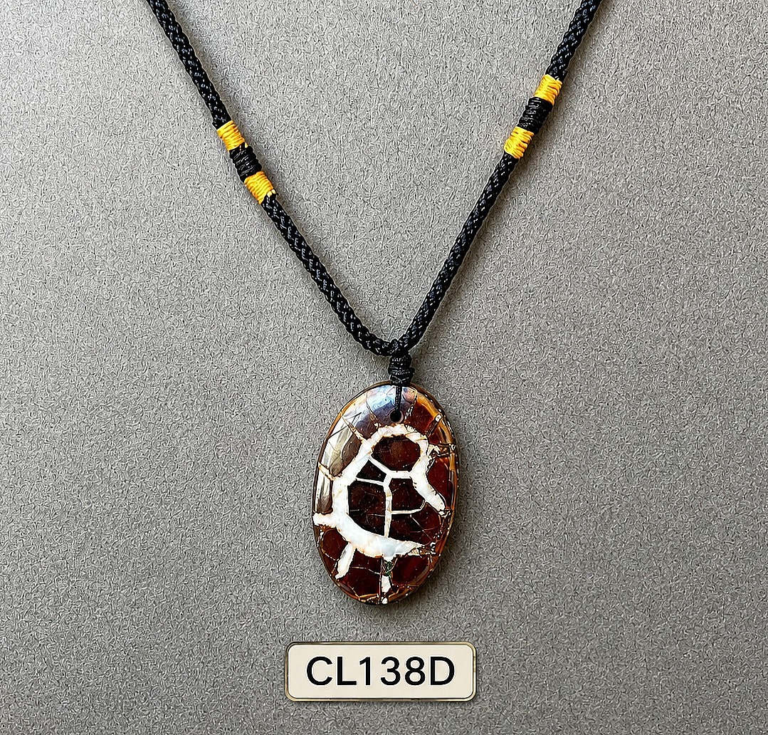Natural Septarian Adjustable Necklace Premium Focal Hippo Jewelry Pendant