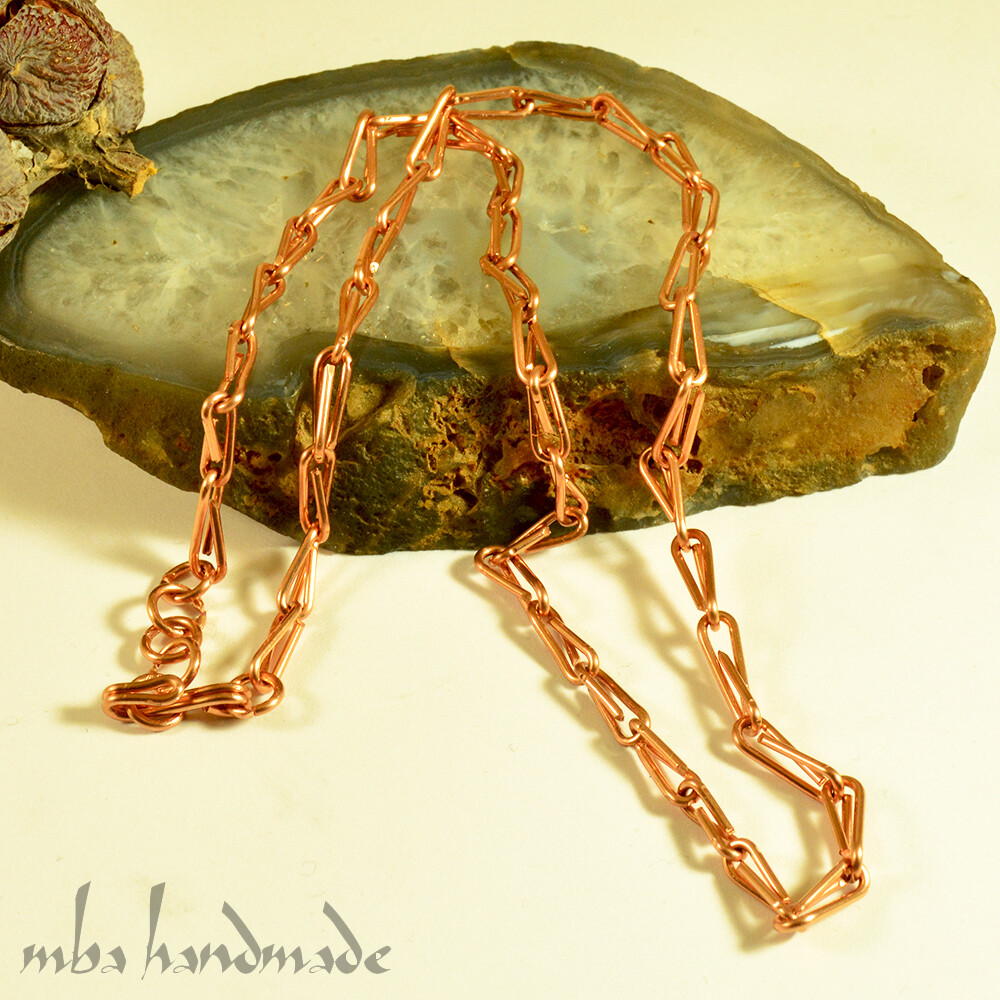 Handmade Pure Copper Chain Lenght 16”-18”-20”-22”-24”-30” / 40 to 76 cm