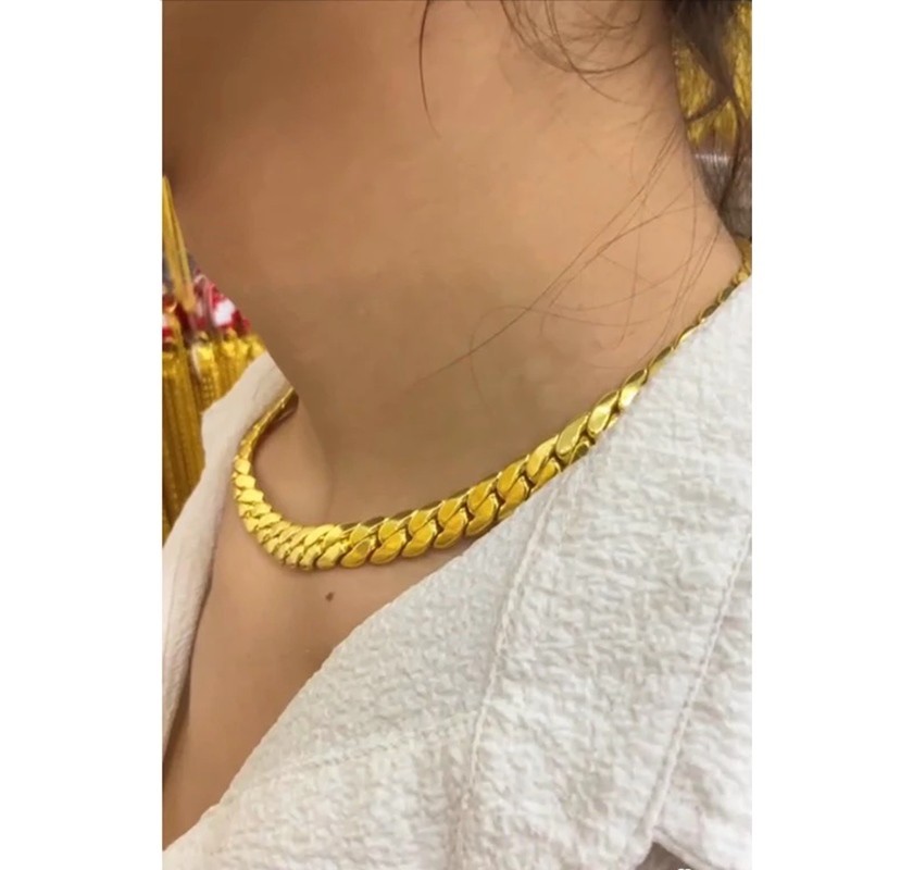 C12 Bracelet 24k Gold Plated Men Women Jewelry Gem Yellow wide 12mm. long 20″