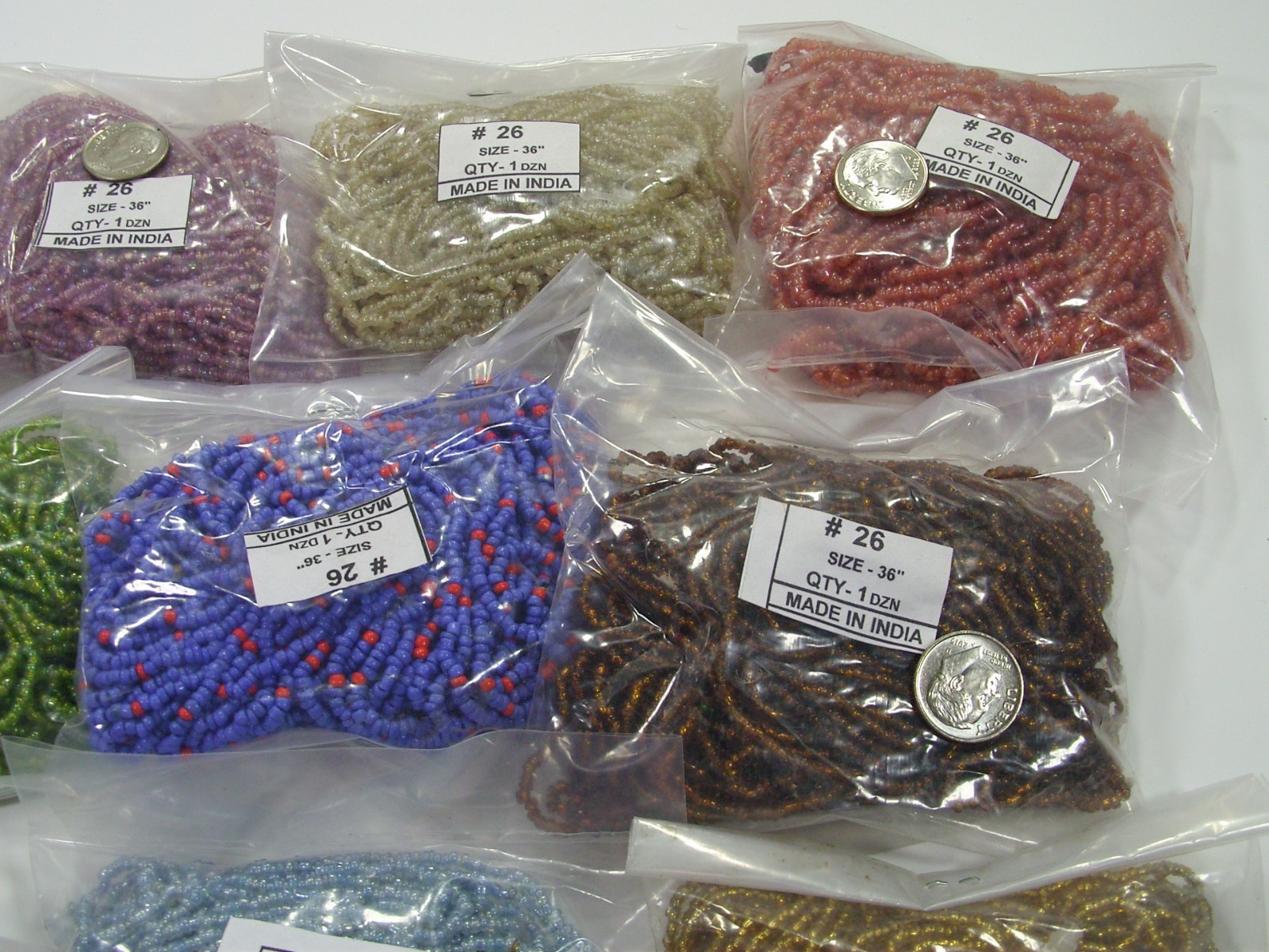 100 Strands 36″ Glass Seed Bead Necklaces Wholesale Bulk Lot Clearance (NP-43C)