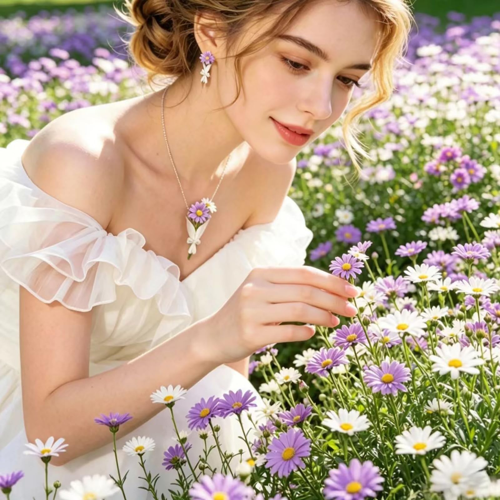 Diy flower bouquet necklace,Wearable flowers necklaces,Vase chain for insert …