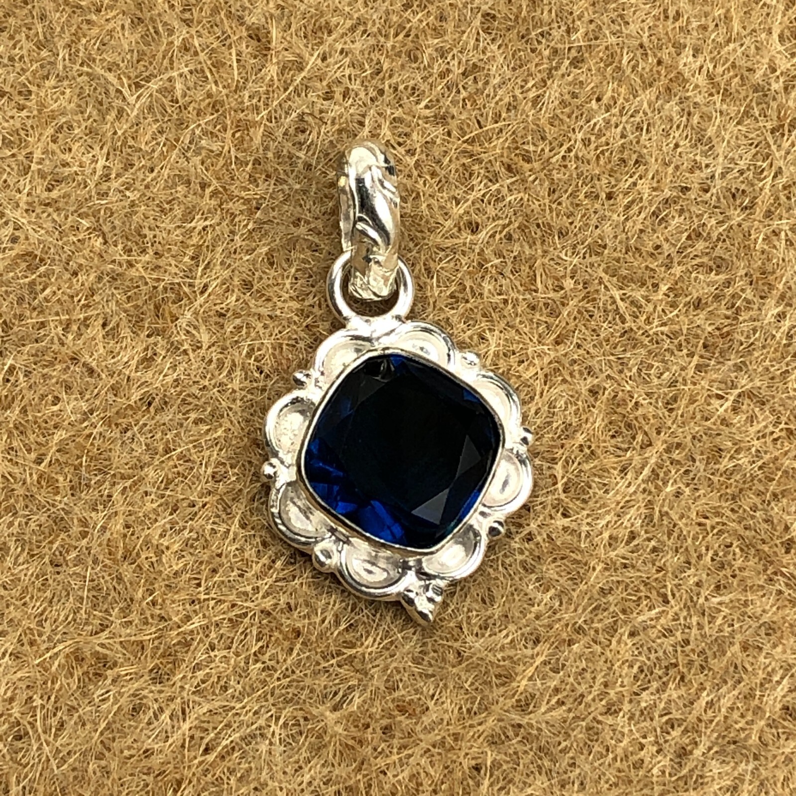 Anniversary Gift For Her London Blue Topaz Pendant Sterling Silver Jewelry 1.5″