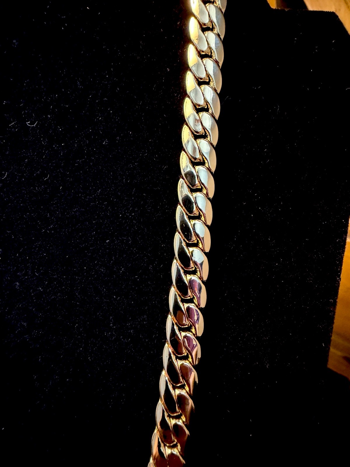 Miami Cuban 14K Stamped Gold Filled 22in 8MM necklace w/box lock BRAND NEW