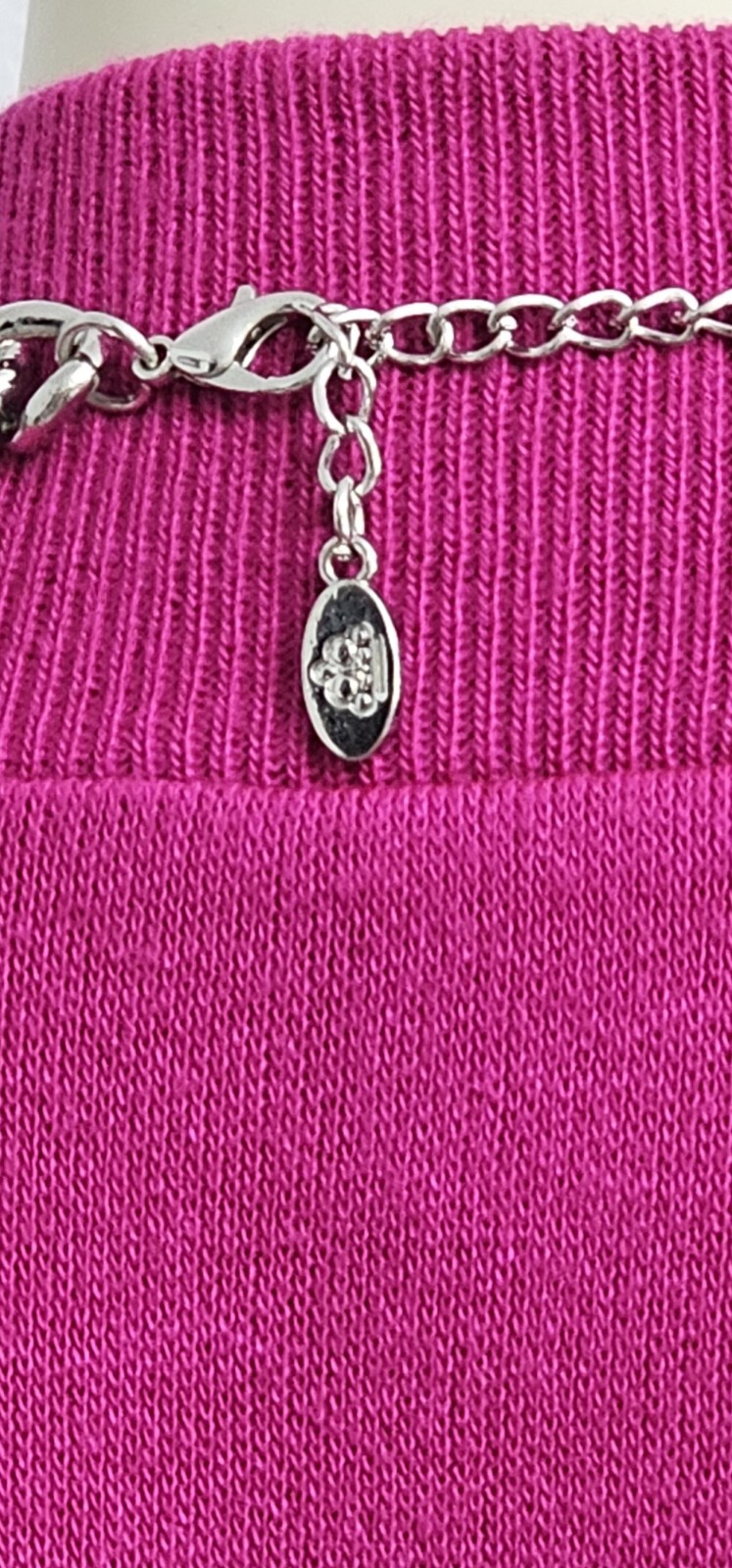 SIGNITURE SERIES long metal chain necklace silver tone 7.05 oz, 22″ Excellent co
