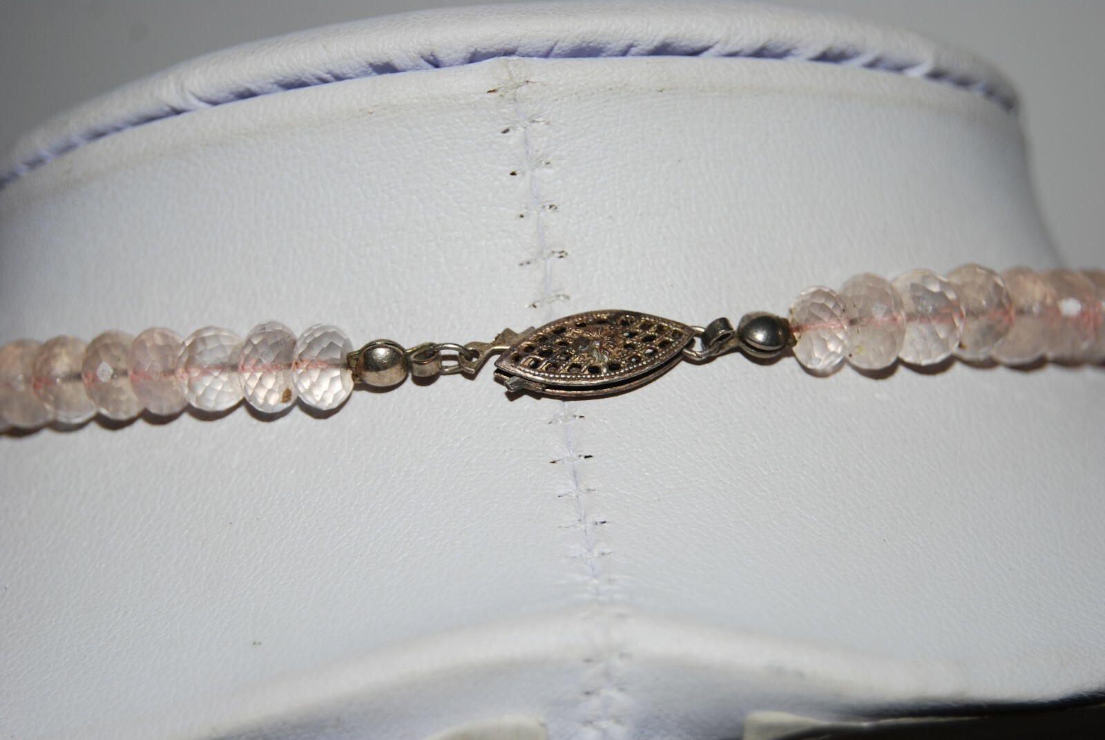ELEPHANT SILVER TONED PENDANT WITH PINK NATURAL & GLASS BEADS STRAND NECKLACE