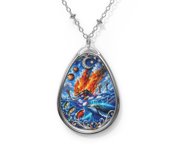 The Day the Drug Boats Burned™ Guardian of the Blue Sea Original Wearable Art P