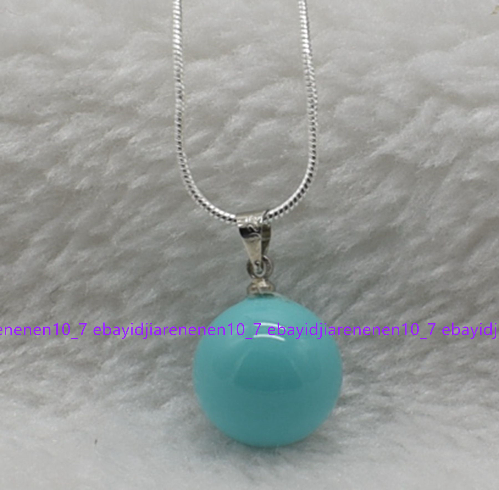 12/14/16mm Multicolor South Sea Shell Pearl Round Beads Pendant Necklace 17 in