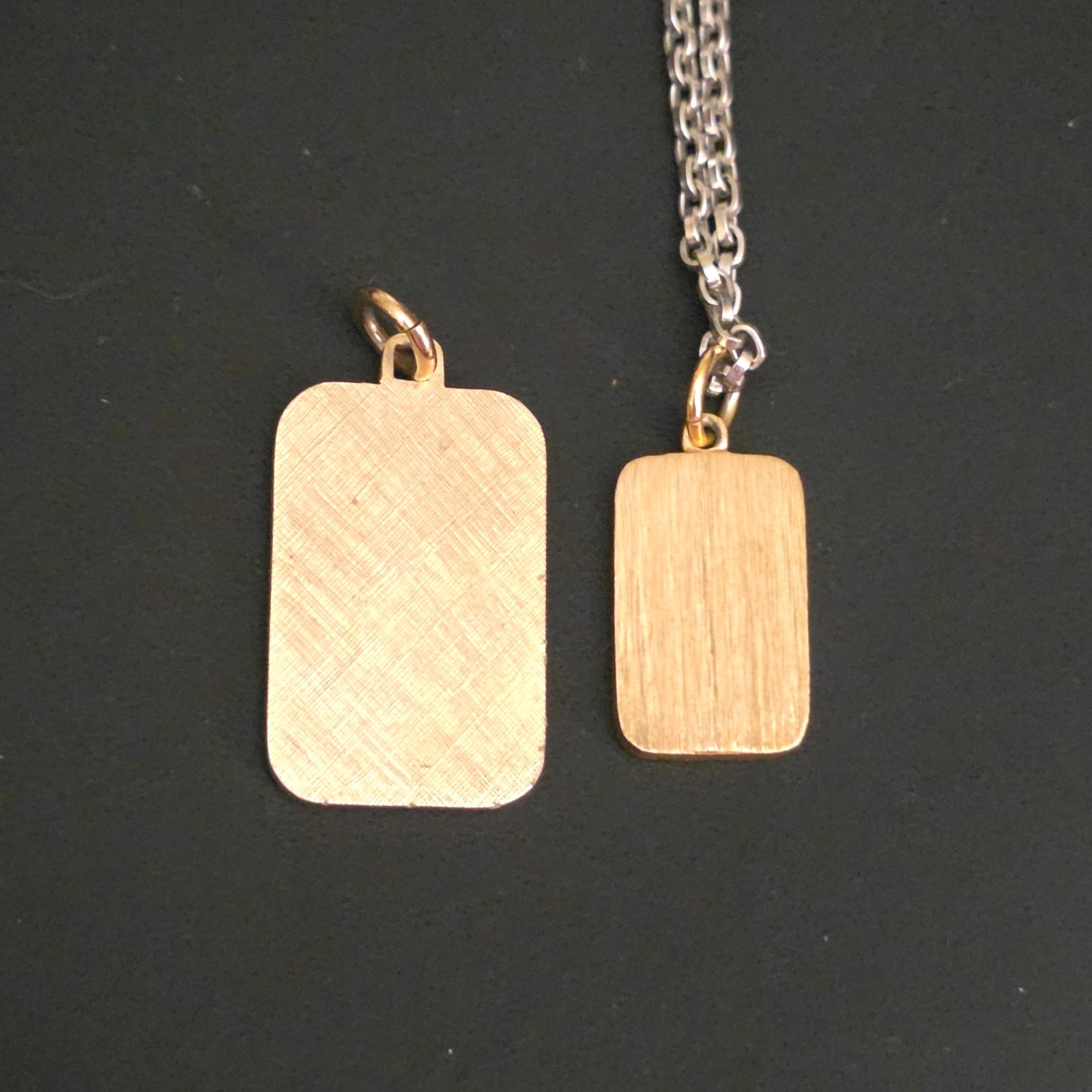 2 x .999 Fine Silver Bar Pendants 1 Gram & 2 Gram Simmons Refining Bullion