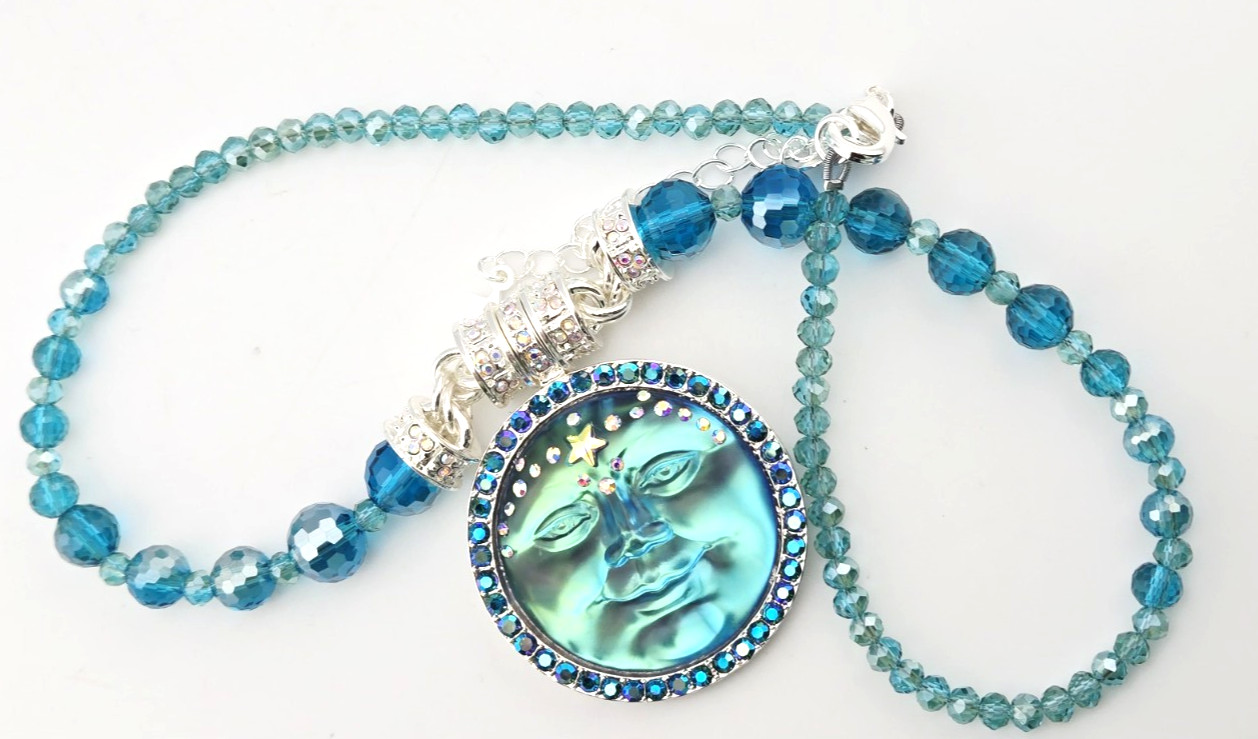 Kirks Folly Venus Seaview Water Moon 35mm Enhancer & Belle Necklace SS #35