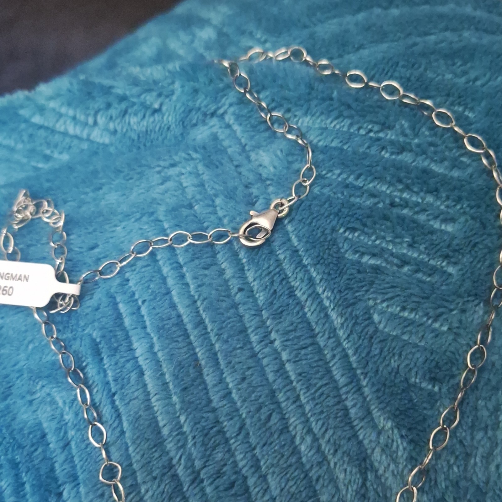 Turquoise Butterfly Charm Pendant Necklace. Kingman Stone. Link Adjustable